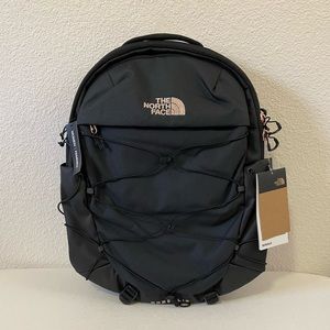 NWT The North Face Women's Borealis 27L, Black Heather / Burnt Coral Metallic